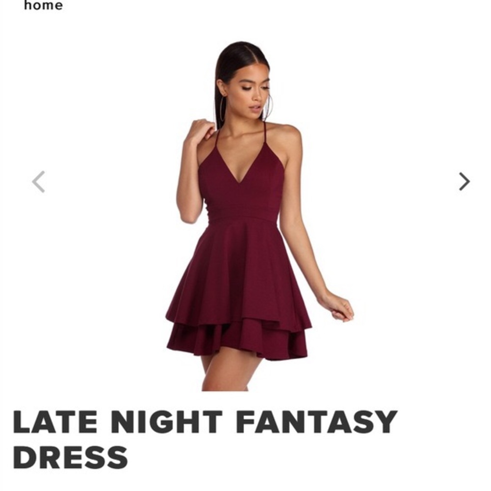 Burgundy Windsor dress (WORN ONCE)